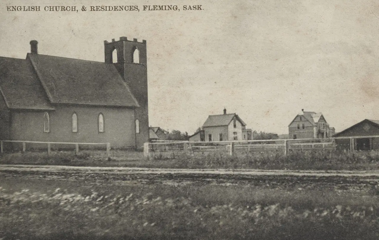 English Church and residences, about 1910